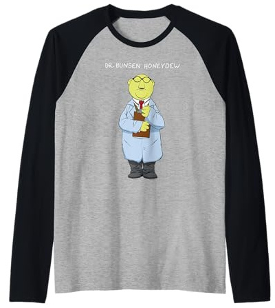 Disney The Muppets Dr. Bunsen Honeydew Muppet Labs Big Pose Raglan Baseball Tee