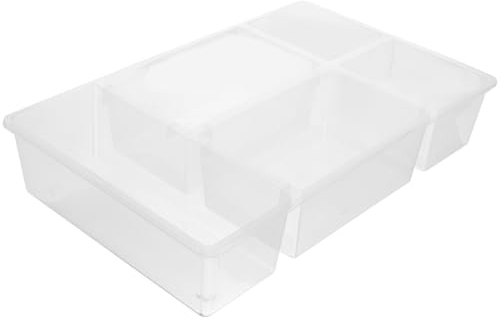 HIAKDOFT Organizer per Cucina in Pp Bianco Grande Capacità e Design a Rete, Portaposate per Cassetto Resistente e Facile da Gestire, per Cucina