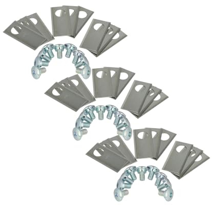 vhbw 27x Lames remplacement pour Honda 72515-VP7-C50 pour tondeuse | Lames de rechange, argenté, acier inox