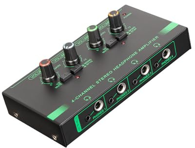 Piceioep Amplificatori per cuffie professionali a 4/6 con controllo dei volumi indipendenti per la registrazione in studio e monitoraggio dal Splitter multicanale