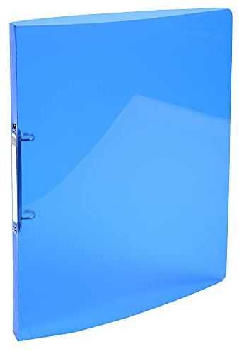 Exacompta 54677E Ringbuch Iderama aus flexiblem Kunststoff für DIN A4, 2-O Ring Mechanik Rücken 20 mm hellblau ideal für Schule und Universität Ringhefter Hefter Mappe