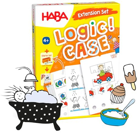 HABA 306123 - LogiCase Extension Set – Kinderalltag, Mitbringspiel ab 4 Jahren, Bunt