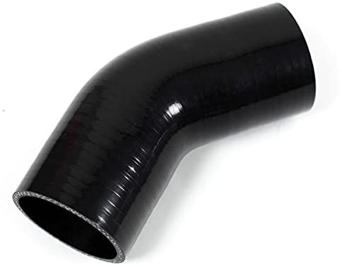 Ladeluftschlauch LLK Schlauch Druckschlauch Turbolader Innendurchmesser: 63mm Wandstärke: 5mm Bogen: 45 Grad Verstärktes Silikon-Gewebe