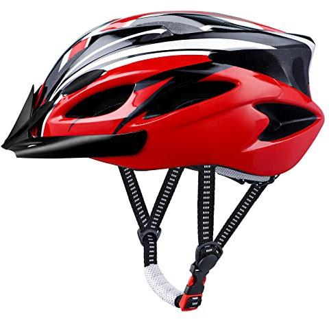 GOXIFACA Unisex Fahrradhelm für Erwachsene Damen Herren, Mit Abnehmbarem Visier und Polsterung, Verstellbarer Radhelm, für Mountainbike und Den Stadtverkehr (für Kopfgröße 58-62cm)