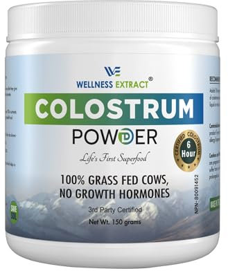 Colostrum Powder 100% All Natural Bovine | Maximum Strength | 150g | Absorbs Readily | Properties of Anti-Aging, Immune, Metabolic, & Other Essential Factors