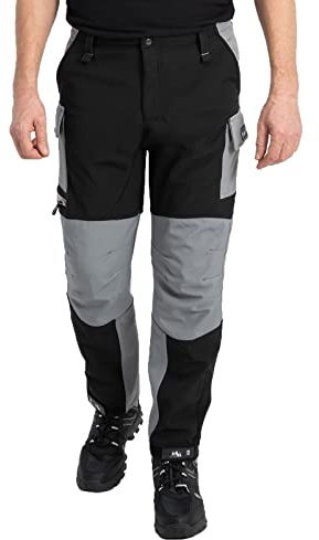 Rock Creek Herren Softshell Hose Cargohose Outdoorhose Wanderhose Herrenhose Wasserdicht Skihose Arbeitshose Winterhose Trekkinghose H-310 Grau M