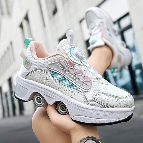 Rollschuhe Schuhe Rad Schuhe für Jungen Mädchen Erwachsene Rollschuhe Schuhe mit Rädern Flexible Schlittschuhe als Geschenk,36