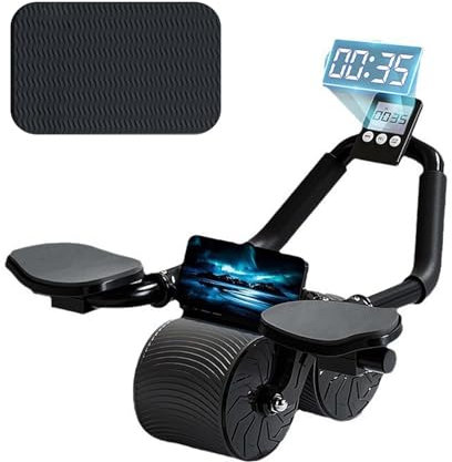 Automatisches Rebound Aabdominal Wheel,Bauchtrainer Roller,Bauchmuskel Roller Rad Kit,Abdominal Roller,Ab Wheel für Bauchmuskeltraining,Bauchroller Bauchmuskeltrainer Wheel,Bauchroller für Anfänger-A