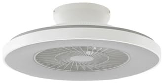 Lindby Lucande LED Ceiling Fan with Light, Bladeless Design for Bedroom and Living Room Round Ring Modern Adjustable CCT Remote Control Quiet Operation Ø60 Grey