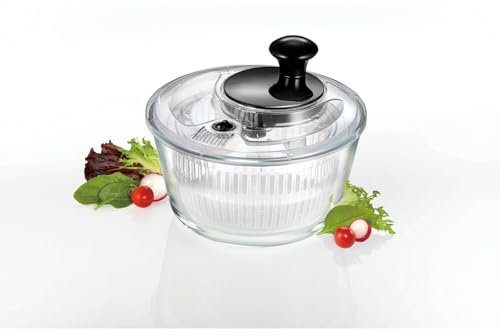 Mastrad Centrifuga di Insalata di Vetro, 21.5 X 21.5 X 17