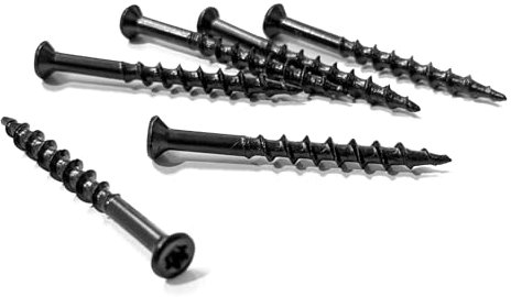 Lot de 200 vis pour terrasse en acier inoxydable Noir 4 mm x 40 mm Torx T15 Petite tête de garniture