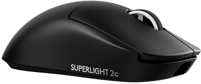 Logitech G PRO X SUPERLIGHT 2c trådlös gamingmus | 53 g pro-grade kompakt mus, 5 programmerbara knappar, USB-C-laddning, 44K DPI-sensor, upp till 8 khz för PC/Mac - Svart