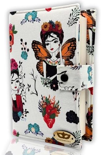COVERS4BOOKS Custodia per Libro | Custodia per Libri con Copertina Morbida +600 Pag. o Copertina Rigida di -22 Cm di Altezza | Copertina Libro da Lettura | Porta Libro Stoffa Taglia S