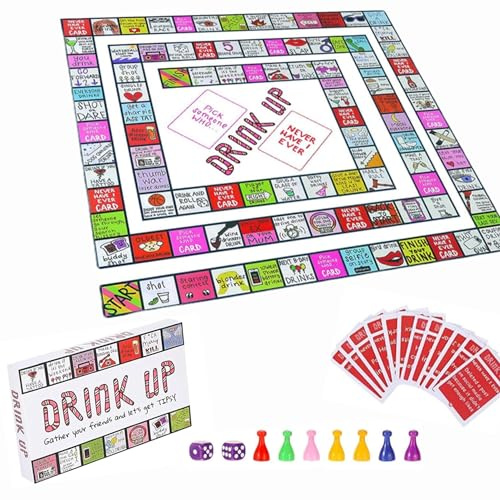 Drinking Games for Adults, Fun Party Drinking Games Set, Adult Board & Card Drinking Games for Bachelorette parties Night, Dringking Games Party Gift Set