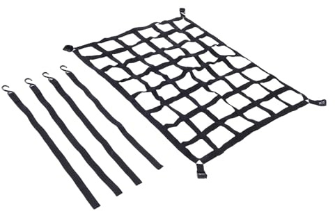 Yechiry Frachtnetz für Pickup-Trucks, 1100 Pfund Kapazität, Robustes Netz, Verstellbare Nockenschnallen, S-Haken, Netz mit Kordelzug, Aufbewahrungstasche für LKW-Ladefläche, Anhänger, SUV, Auto,