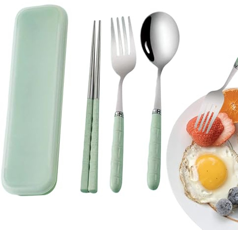 Set Di Posate Da Viaggio Con Bastoncini Cucchiaio Forchetta