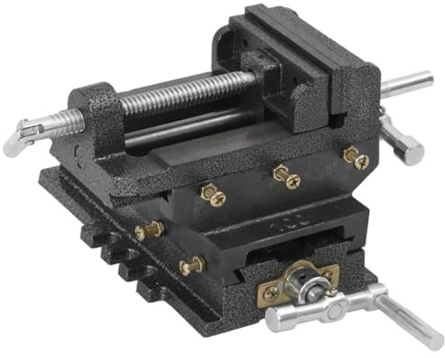 Generico Tornillo manual con trineo transversal para taladro de columna 78 mm, mordazas y bornes