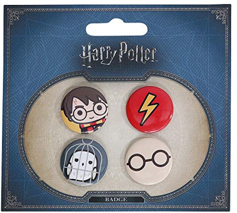 Set 4 pin Harry Potter assortito