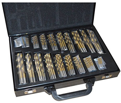 Bohrer Set 170 tlg TITAN HSS TiN Metallbohrer Sortimentkoffer Bohrerkassette