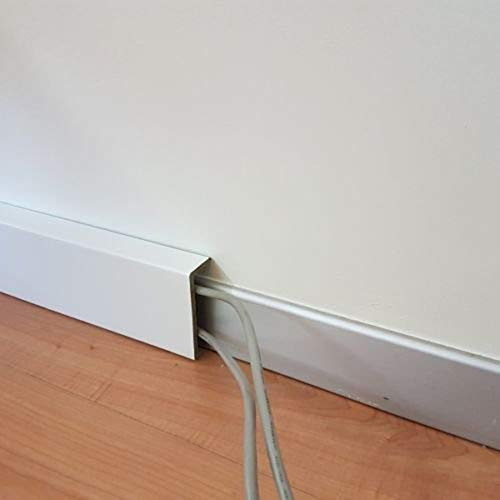 FIP Porte Italiane, Zoccolino Battiscopa Passacavi in HDF, Resistente all'Acqua, Ideale per Coprire Battiscopa Esistenti, Prezzo/Quantità al Metro Lineare, Misura 3,3x9 cm, Colore Bianco