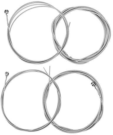 Alomejor E-Bass Saiten 4 Satz Saiten mit Stahlbeschichtung Bassgitarrenteile 1mm 1,4mm 2mm 2,5mm E -Gitarrenzubehör