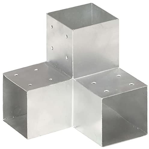 Gecheer Pfostenverbinder Y-Form Hülsen Balkenschuh Holzverbinder Eckverbinder Pfostenecke Balken Verbinder Feuerverzinkt Verzinktes Metall 101 x 101 mm