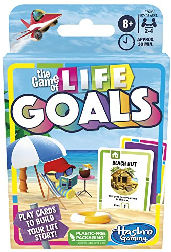 Hasbro Card Game The Game of Life Goals Fast Family Game for 2 to 4 Players from 8 Years