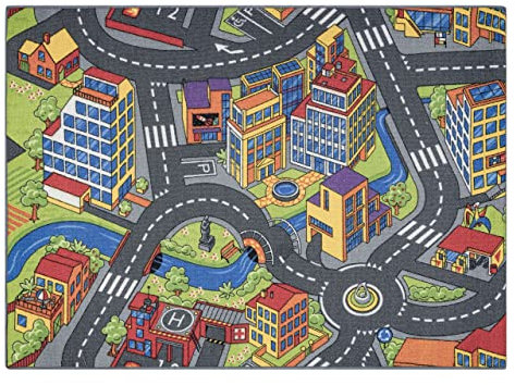 rugsx Teppich Rebel Ro - Moderner Kurzflor Teppich in grau, pflegeleicht, Öko-Tex Zertifiziert, Anti-Rutsch 95x200 cm