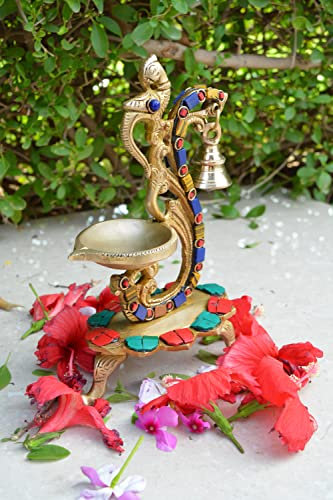 Aakrati Devyom Messing Diya Indische Diwali Öllampe Pooja Licht Puja Dekorationen Mandir Dekoration Artikel