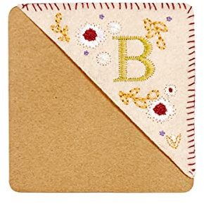 KAARI Handbesticktes Eck-Lesezeichen, Buchmarker-Clip für Frauen, Weihnachten, Geburtstagsgeschenk, einzigartiges Lesezeichen mit Buchstabenstickerei für Liebhaber von Büchern