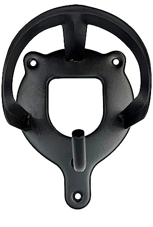 JA Horse JA6001 Trensenhalter Metall Sattelkammer, 2 Stück, schwarz | Stabiler Trensenhalter aus Metall für Pferdetrensen Halfter in Sattelkammer Stall