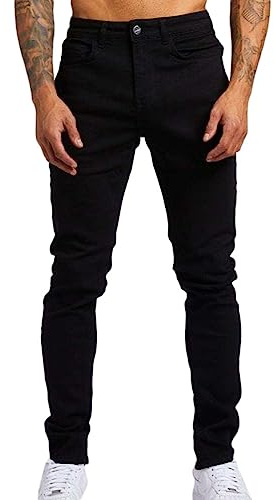 Osheoiso Vaqueros Rasgados de Hombre Skinny Denim Jeans Hip Hop Slim Fit Pantalone Moda Elasticos Agujero Largo Hombre Vaqueros Oversized