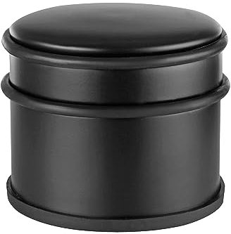KIRNER DESIGN Türstopper Schwarz Massiv | Türstopper Boden Schwer | 1,2 kg | Door Stopper in modernem Design mit Gummiring zum Schutz der Türen - Tür Stopper, DK078-DOORSTOPPERBLACK