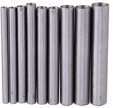 Housoutil Mushroom Rivet Setting Tool, 9PCS Solid Rivet Punch, Button Setter, Leash Hole Puncher, Setting Tool Holes Punch Craft Hollow Punching