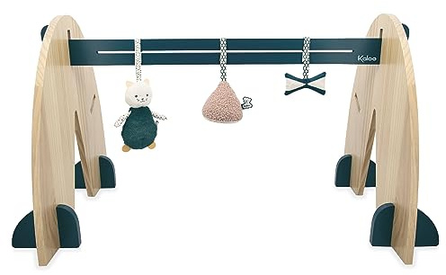 KALOO - Stimuli - Mi Arco de Estímulo con 3 Accesorios para Bebé - Arco Evolutivo de Madera - Juegos Sensoriales Colgantes - 45 cm de Alto - Desde el Nacimiento, K227004