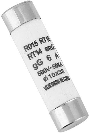 Dioche Fusible 6A 500V Tipo Abierto 10X38 10 Piezas Fusible de Cilindro de Alta Capacidad de Ruptura con Dispositivo Indicador 380-500 Vac