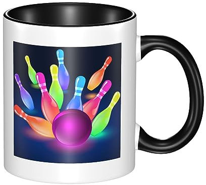 RFSHOP Tasse à café en céramique, boules de bowling, tasse de voyage, tasses à thé personnalisées, tasses à lait, pour le bureau et la maison