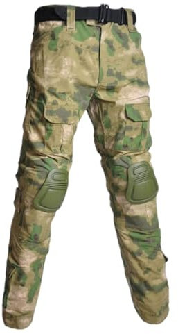 ZMIN Paintball Kleidung Militär Schiessbekleidung Tactical Camouflage 1 Shirts Cargo Hosen Ellbogen/Knieschützer Anzüge atacs fg pants XL