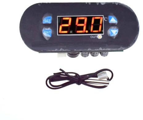 XH-W1308 microcomputer digital temperature controller 12V 24V 220V temperature control module cooling and heating switch temperature switch (12V,red)