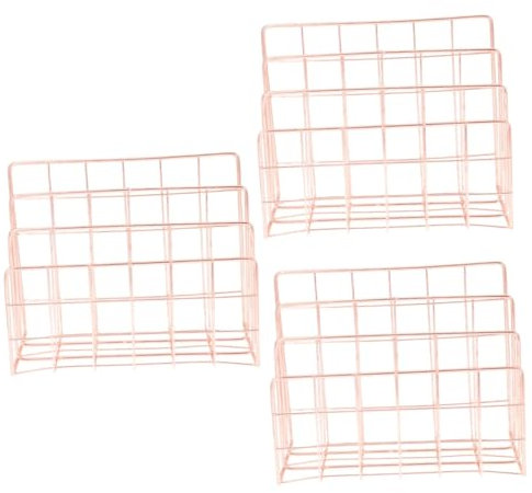 COHEALI 3st Postlagerregal Multifunktions-aktenregal Desktop-Organizer-rack Brief Organizer Aktenordnerhalter Bücherregale Zur Wandmontage Büro Schmiedeeisen Umschlag An Der Wand Montiert