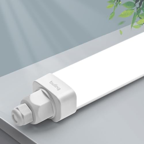 buling Neon LED 150CM 45W 4500LM 4000K Blanc Neutre Lampe Garage, IP65 Imperméable Reglette LED Tube pour Exterieur Intérieur Atelier,Cave,Bureau,Grand Magasin,Couloir