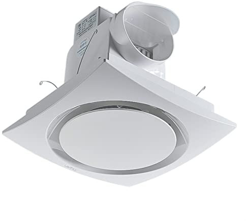 TEESONG Extractor de Baño Ventilador de escape de montaje de techo, ventilador de ventilador de bajo ruido de hogar, ventilador de escape de tubo de techo cuadrado Extractor Cocina