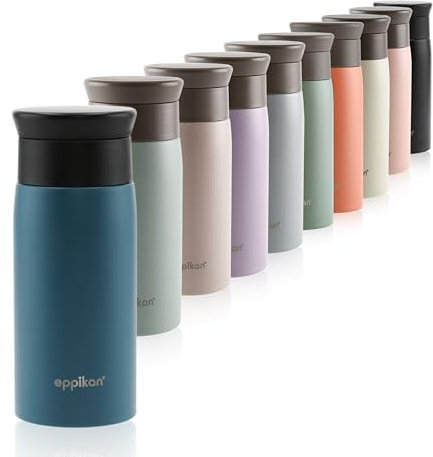 eppikan eppiToGo Edelstahl Thermobecher- Isolierbecher, Kaffee-to-go Becher, 350 ml, 500 ml Travel Mug, Autobecher, auslaufsicher mit hygienischer 360°-Trinköffnung (Vivid Blue, 350 ml)