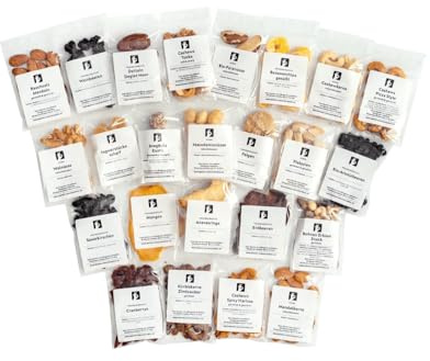 Bremer Gewürzhandel Trockenfrüchte & Snacks Adventskalender-Set 2024, 24 Teile, zum Selbstbefüllen, 428g