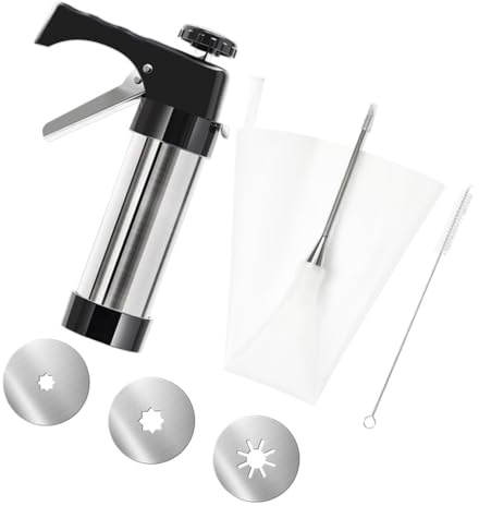 YIBOZI Prensa profesional de acero inoxidable para hacer galletas, herramienta para exprimir pasteles, accesorios de cocina, para hacer churros