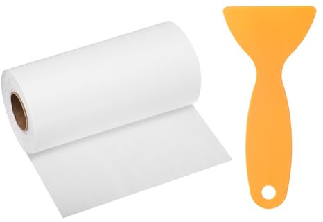 sourcing map Ruban adhésif de réparation de grain de bois de 12 cm x 10 m avec grattoir en plastique pour tables, portes, fenêtres, meubles, bois blanc