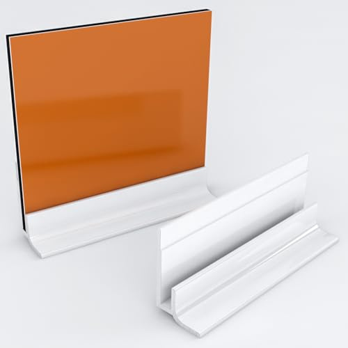 Kerabad Aluminium Profilsystem für 3mm Platten - 3 Meter - Alu-Profil für Duschrückwand Küchenrückwand - Sockelprofil weiss