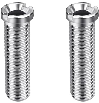 2 Pcs Kitchen Sink Plug Screw,Stainless Steel Hollow Sinks Screws Drain Basket Waste Kit Basin Filter Overflow Bath Hole Spare Commercial Drainer Connector Core Flip Long Drainers 45mm,for Kitchens