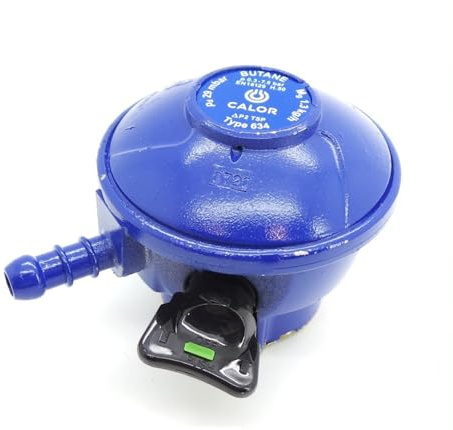 JD Brands Régulateur de gaz Butane 21 mm – Régulateur à Clipser pour Bouteilles de gaz Calor (Bleu) – Convient aux vannes de 21 mm – Idéal pour Les barbecues, Les chauffages de Camping et de terrasse