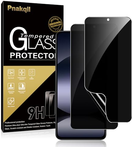 Pnakqil 2 Pezzi Privacy Pellicola Protettiva per Xiaomi Redmi Note 14,Anti-Spy,Anti-Graffio,Senza Bolle,Schermo Protezione Anti-Spia Pellicola per Xiaomi Redmi Note 14 6,67